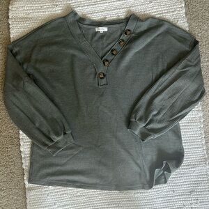 PINK LILY WAFFLE SHIRT